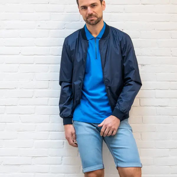 Heren short Bari light wash
